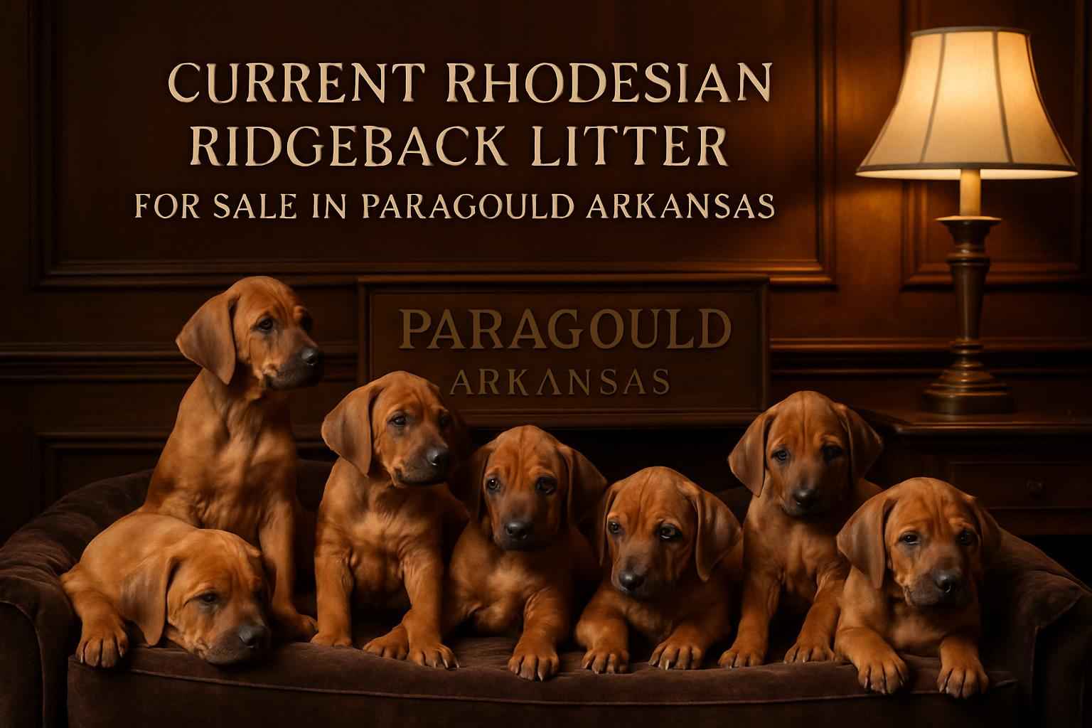 Current Rhodesian Ridgeback Litter For Sale in Paragould Arkansas