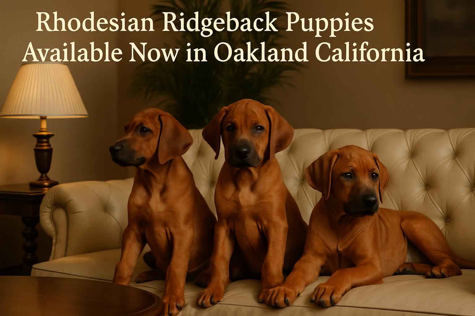 Rhodesian Ridgeback Puppies Available Now in Oakland California