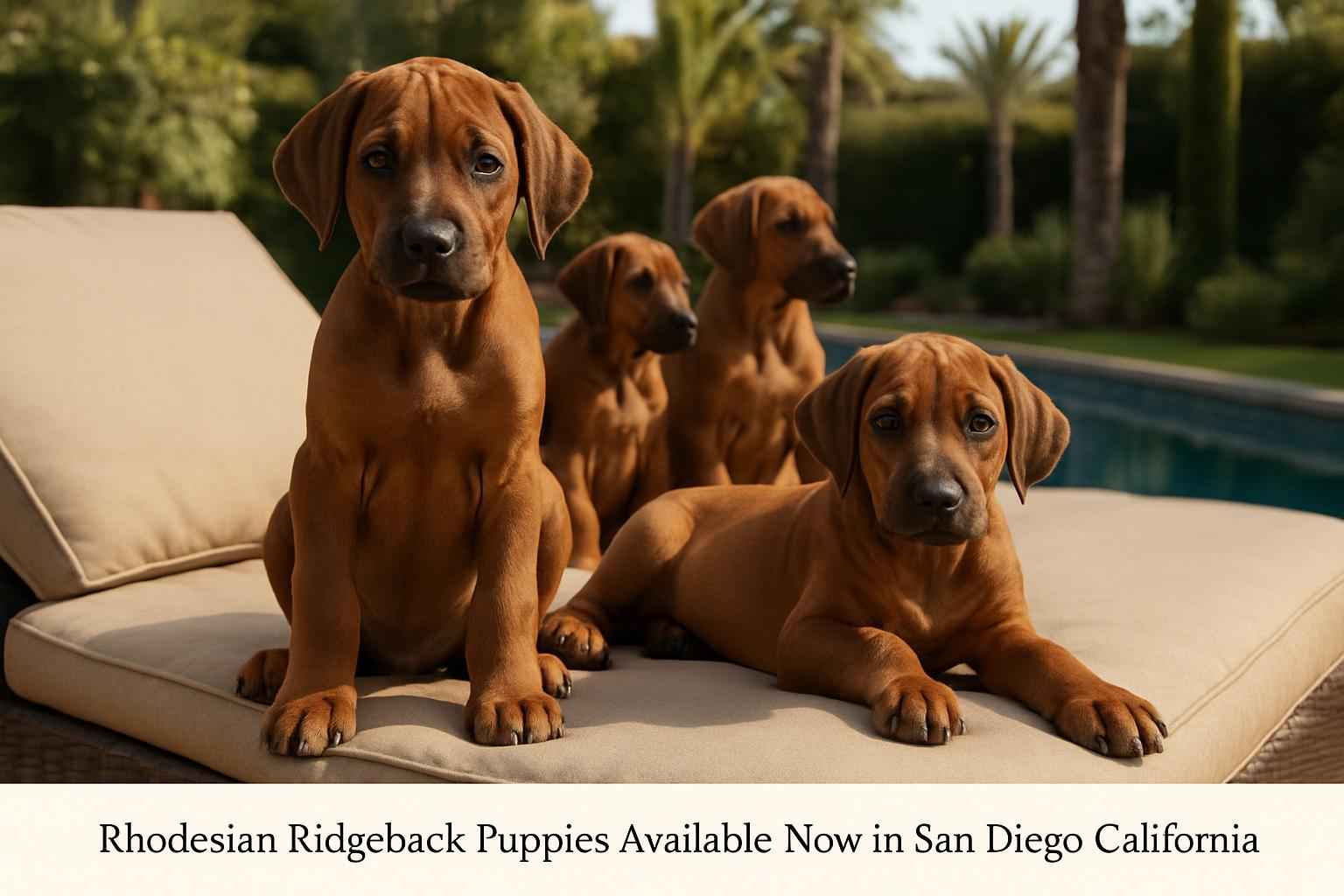 Rhodesian Ridgeback Puppies Available Now in San Diego California