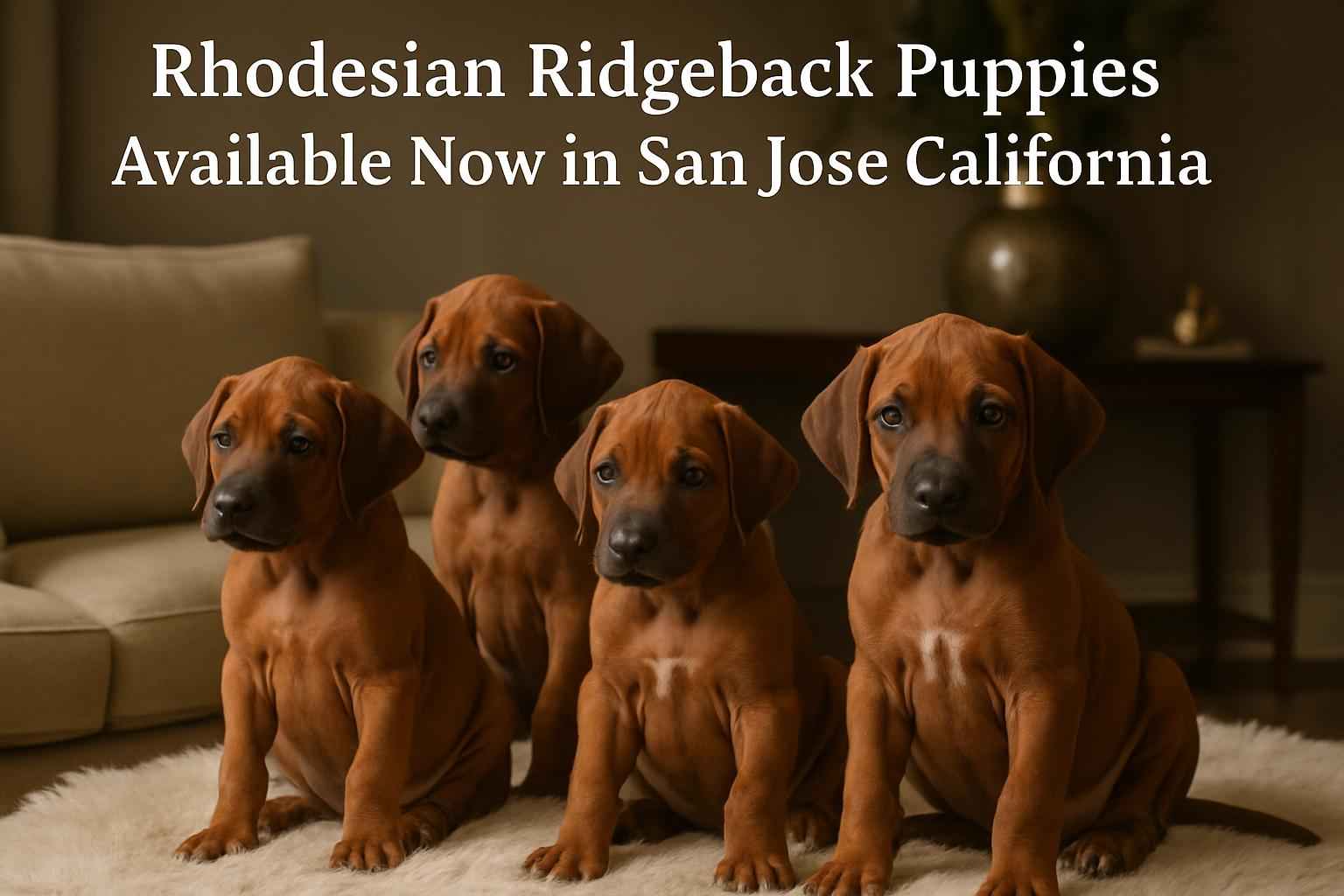Rhodesian Ridgeback Puppies Available Now in San Jose California