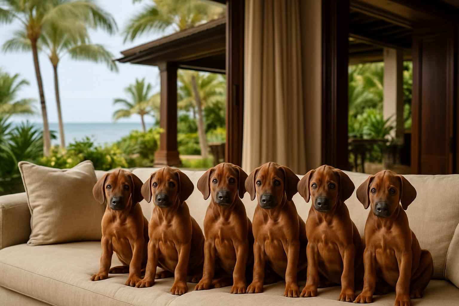 Current Rhodesian Ridgeback Litter For Sale in Kahului Hawaii