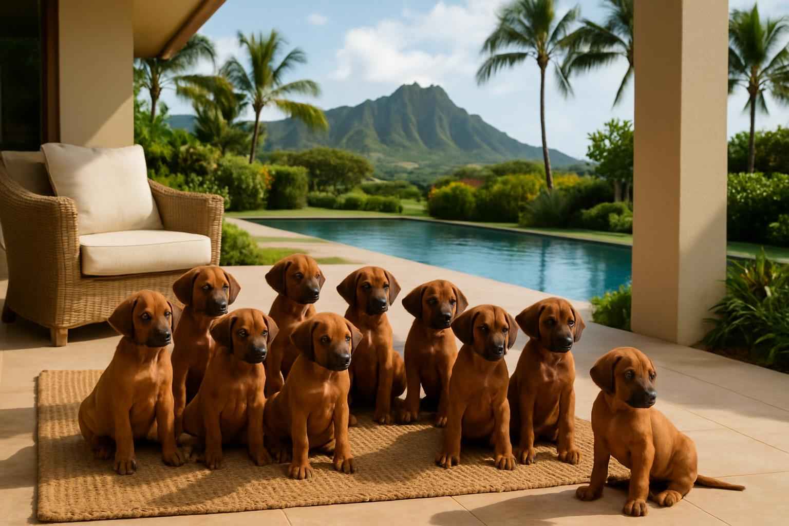 Current Rhodesian Ridgeback Litter For Sale in Kaneohe Hawaii
