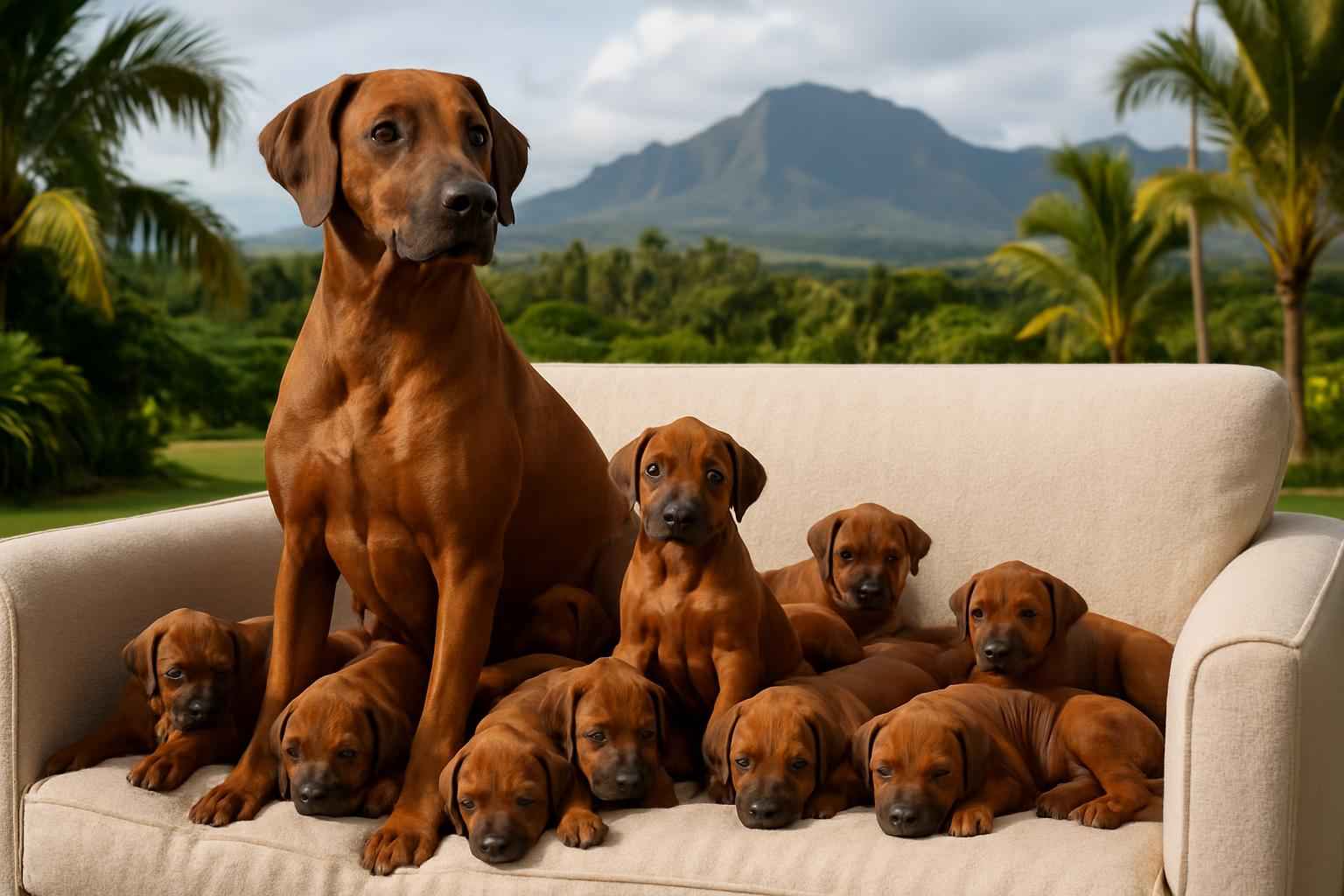 Current Rhodesian Ridgeback Litter For Sale in Kapaa Hawaii