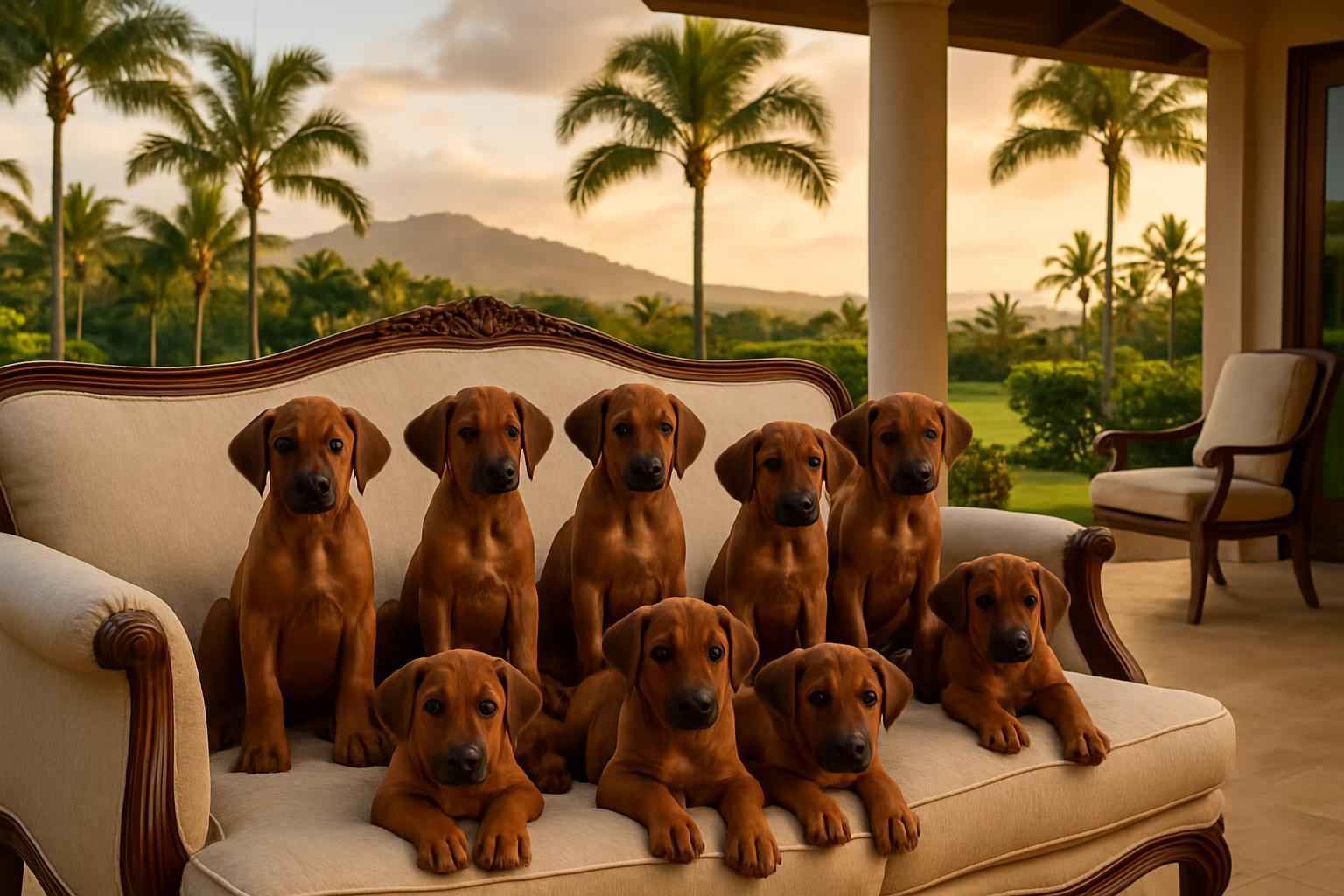 Current Rhodesian Ridgeback Litter For Sale in Mililani Town Hawaii