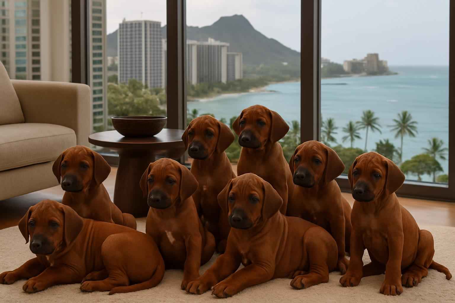 Current Rhodesian Ridgeback Litter For Sale in Urban Honolulu Hawaii
