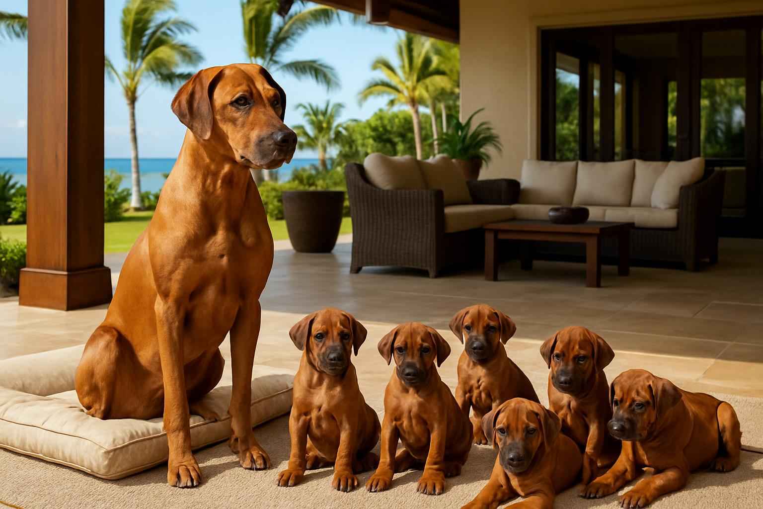 Current Rhodesian Ridgeback Litter For Sale in Wahiawa Hawaii