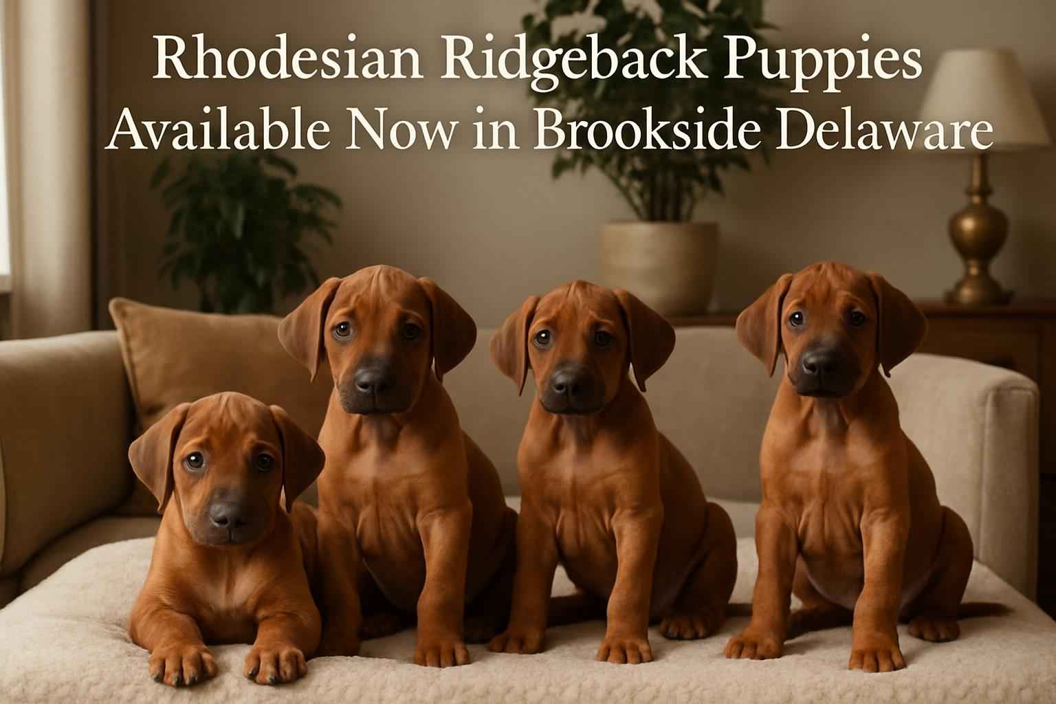 Rhodesian Ridgeback Puppies Available Now in Brookside Delaware