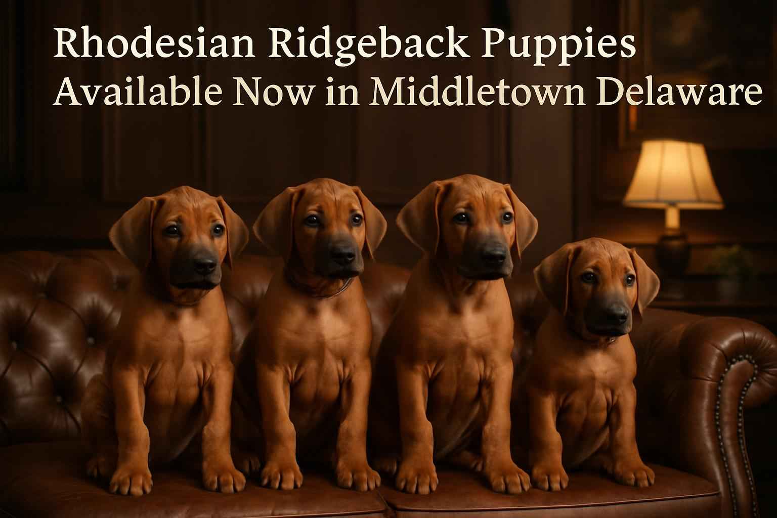 Rhodesian Ridgeback Puppies Available Now in Middletown Delaware