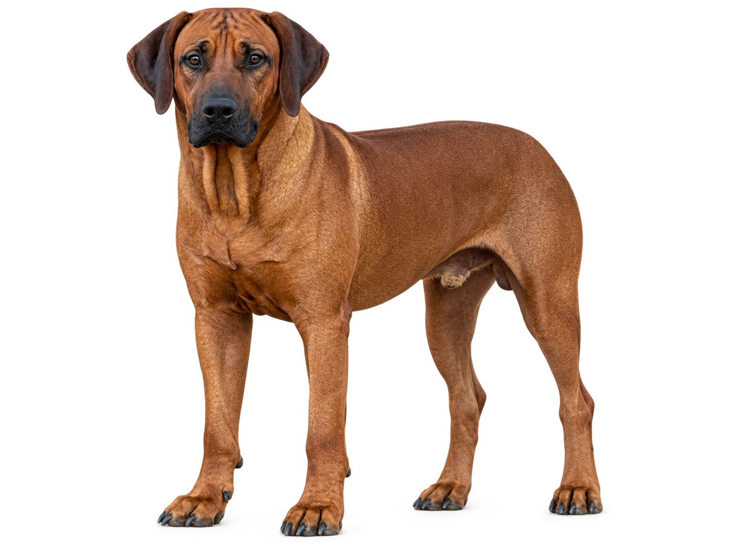 Male Rhodesian Ridgeback sire Sampson front view